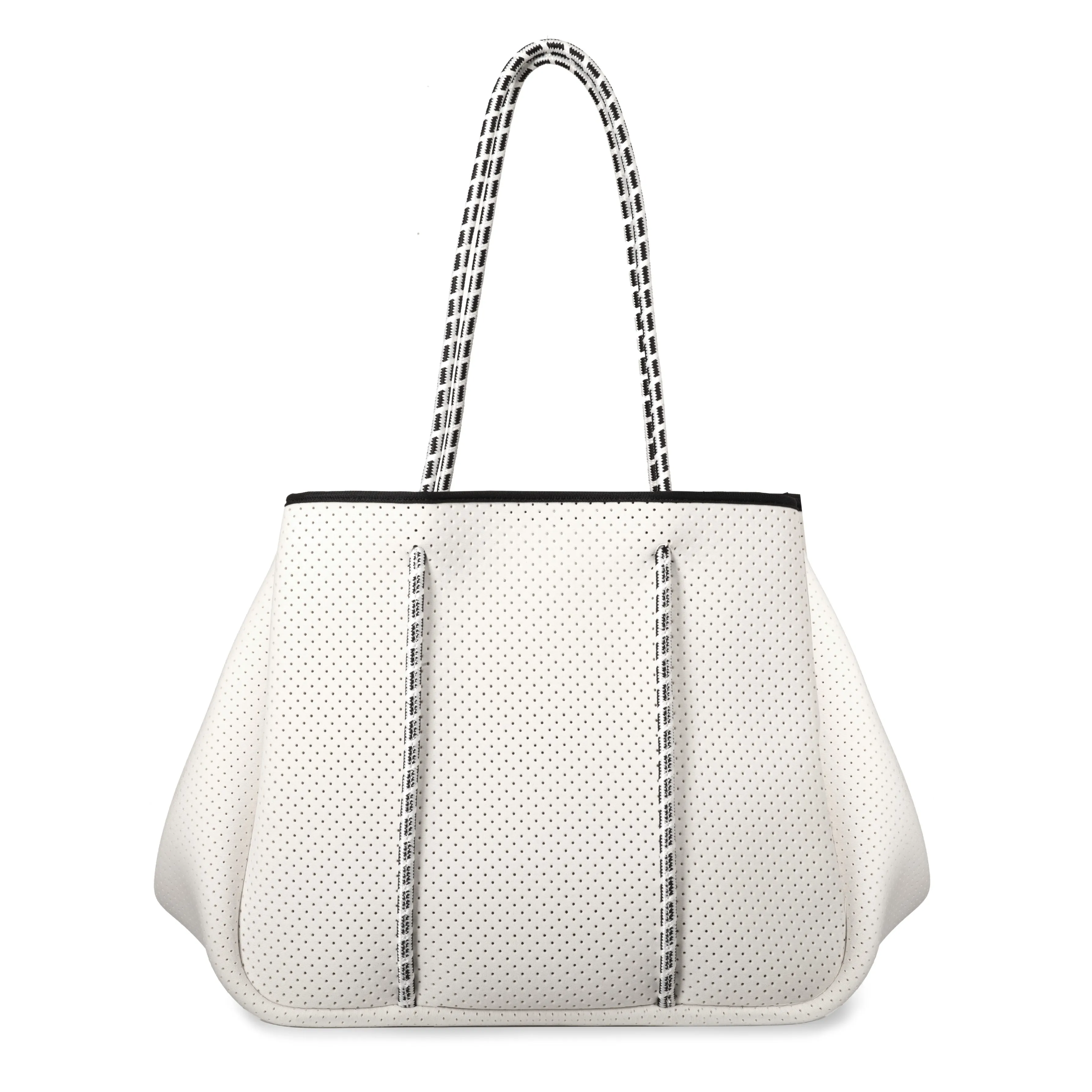 Annabel Ingall - Sporty Spice Neoprene Tote in White with White Straps