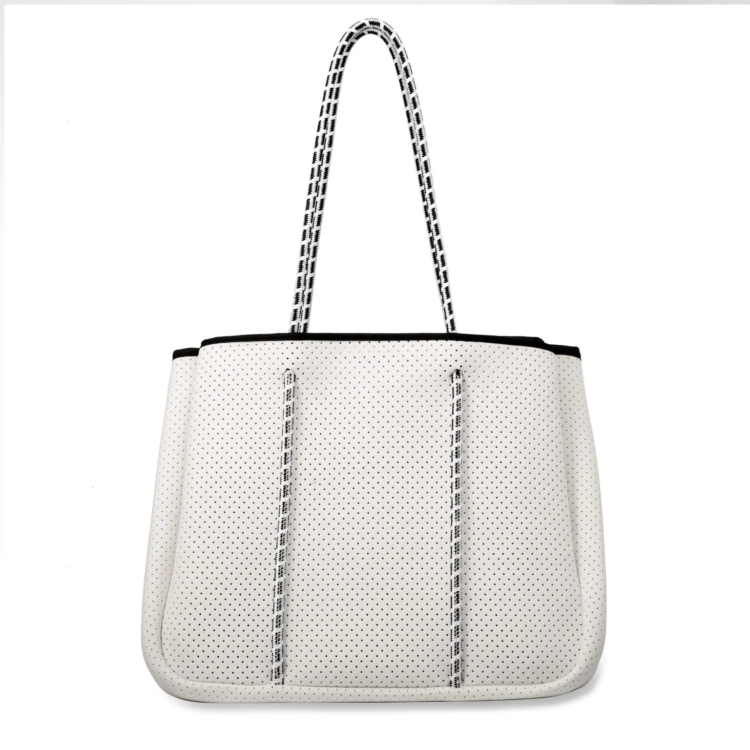 Annabel Ingall - Sporty Spice Neoprene Tote in White with White Straps