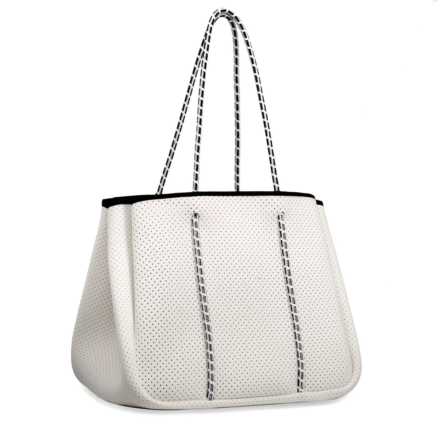 Annabel Ingall - Sporty Spice Neoprene Tote in White with White Straps