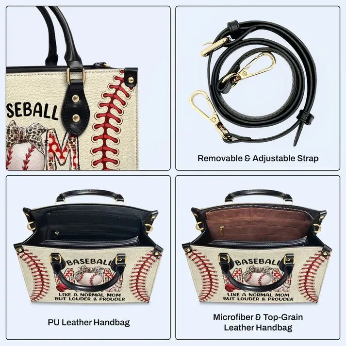 Baseball Mom Personalized Leather Handbag by CHRISTIANARTBAG – Sporty Chic Meets Functional Elegance