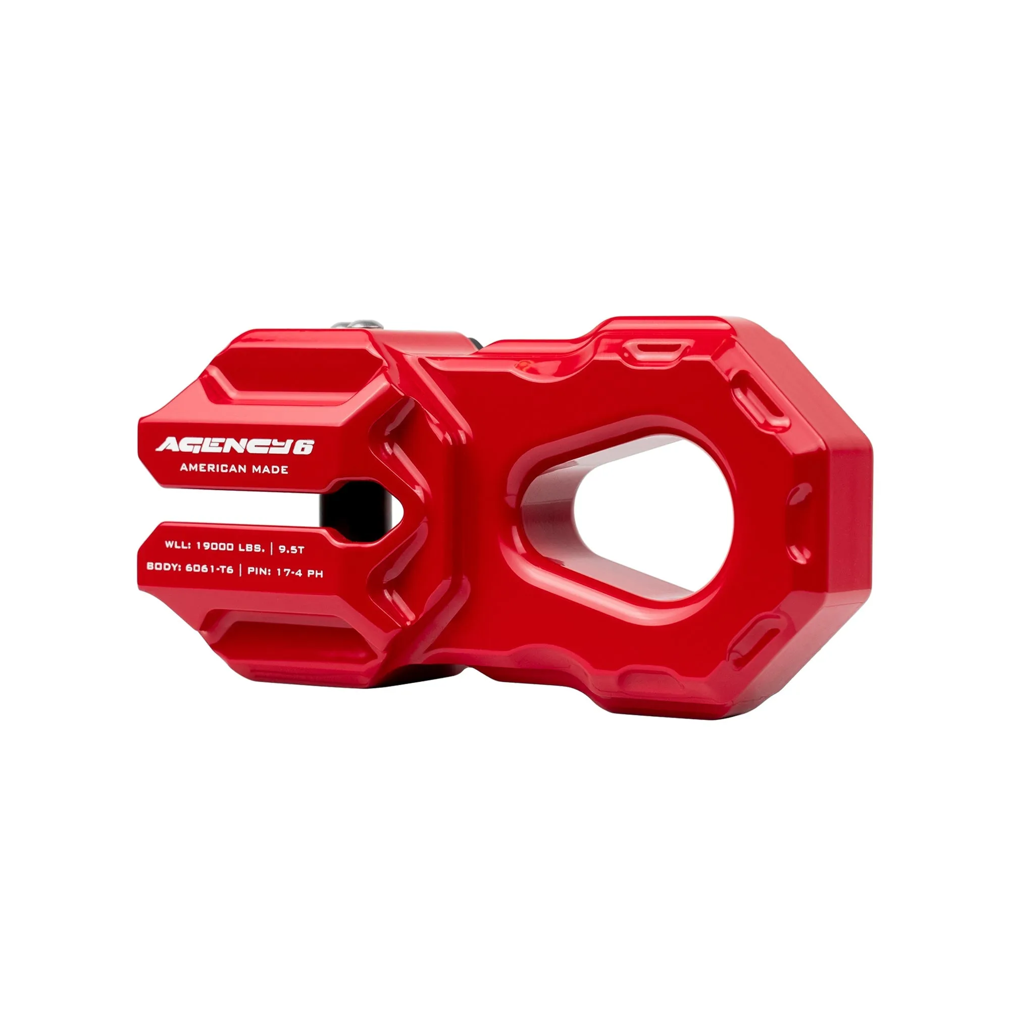 Billet Winch Shackle - Red