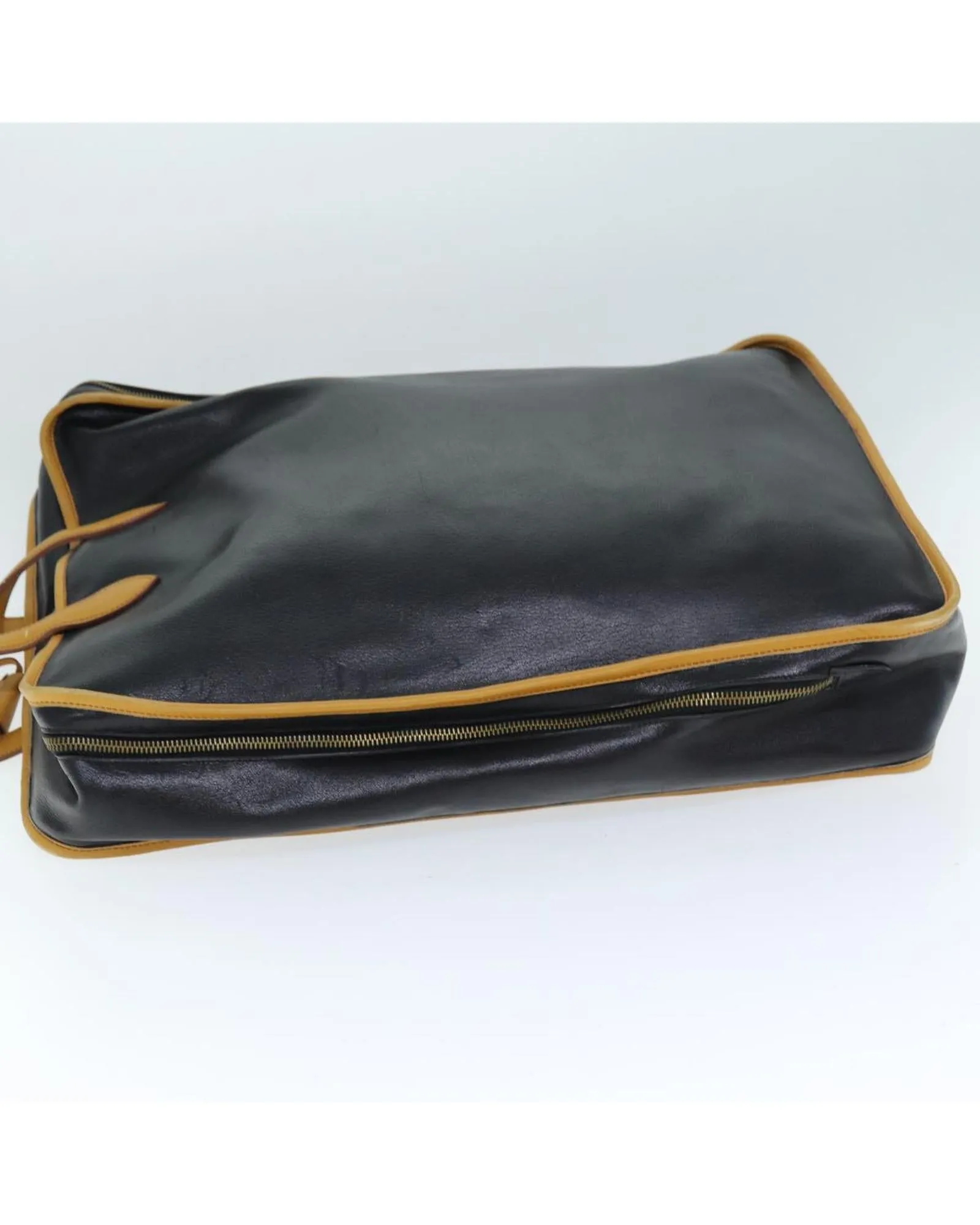 Black Leather Garment Cover with Padlock and Key Accessory