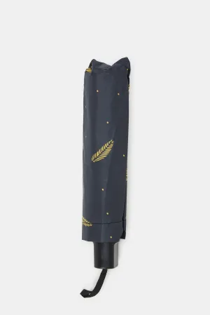 Black Printed Foldable Umbrella