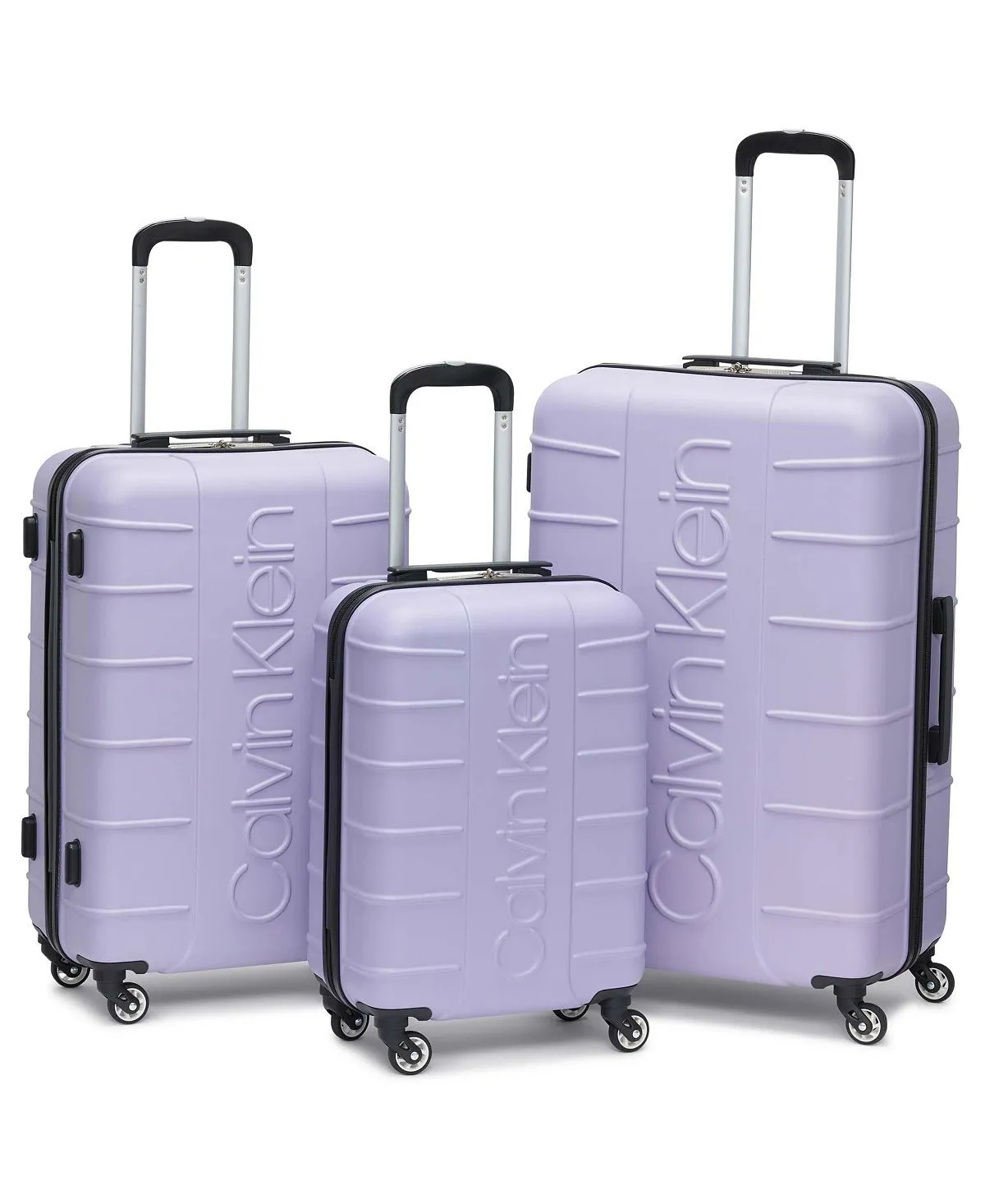 Bowery hard side suitcase set, 3 pieces Calvin Klein, purple