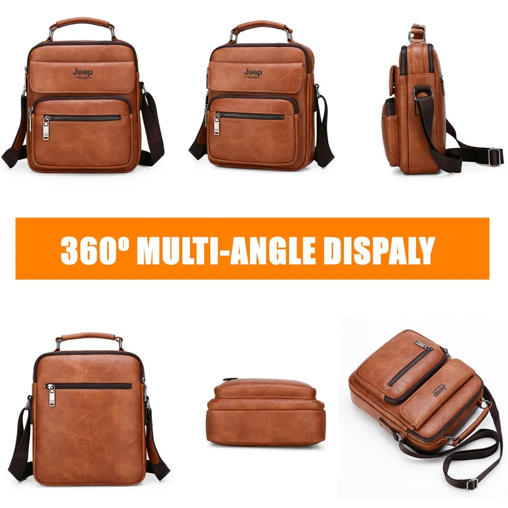 Brand Man Split Leather Crossbody Shoulder Messenger Bag For iPad Big Size Men's Handbags Famous Casual Business