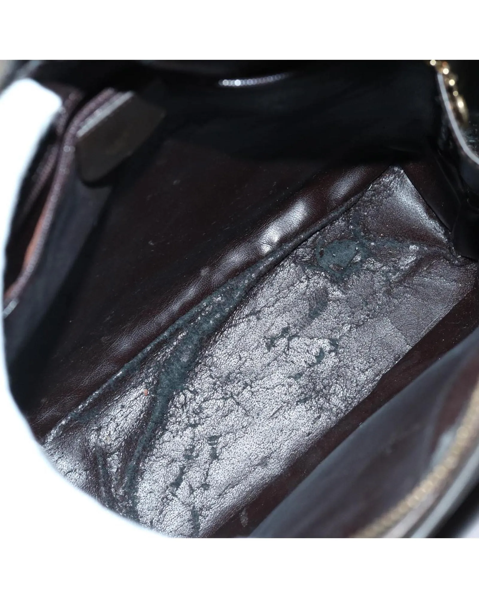 Brown Patent Leather Shoulder Bag with Shoulder Drop - Italian Made