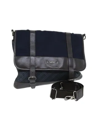 Canvas Navy Shoulder Bag with Adjustable Strap