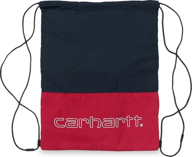 Carhartt WIP Terrace Drawstring Bag Cardinal/Dark Navy/White, multicolor