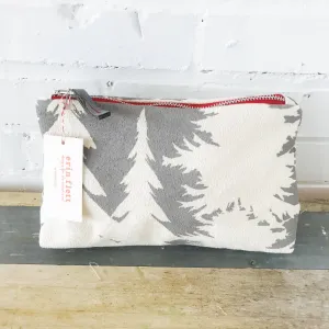 Charcoal Ashley Pine Makeup Zipper Bag