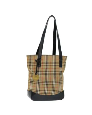 Checkered Canvas Shoulder Bag with Adjustable Strap