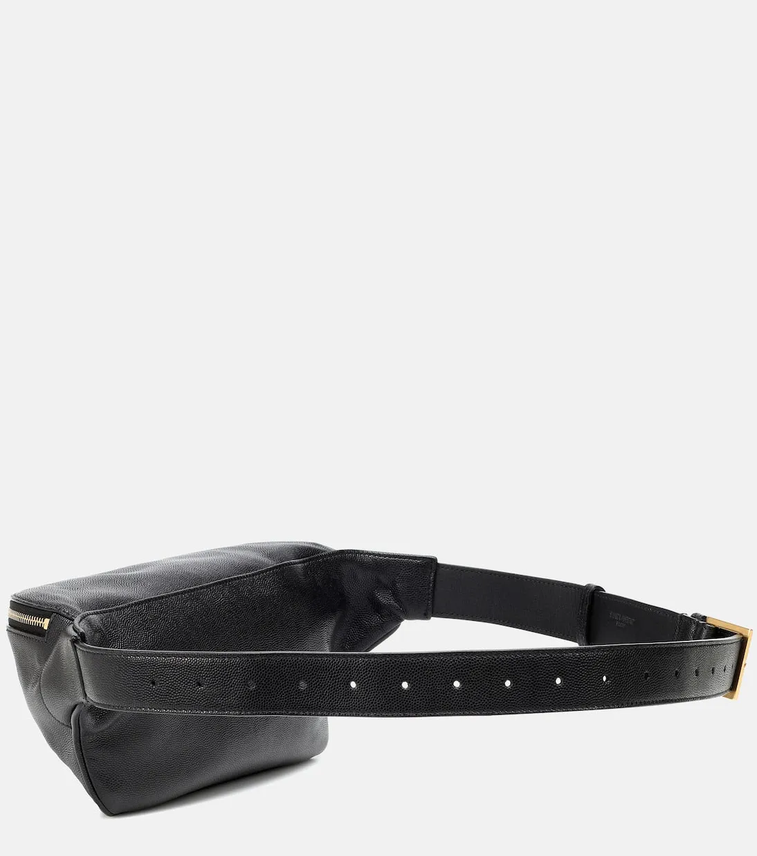 Classic leather belt bag with Saint Laurent monogram, black