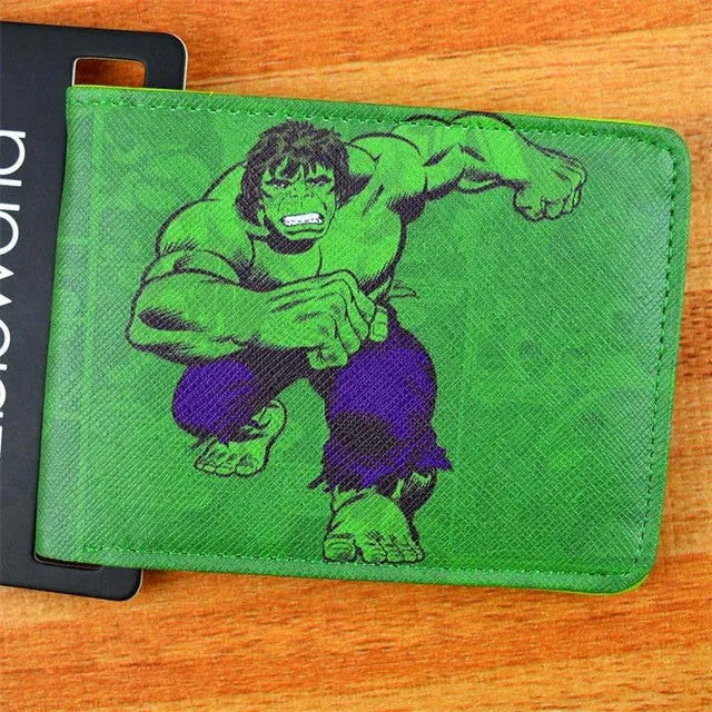 COMICS DC MARVEL THE AVENGERS HULK/IRON MAN THOR/CAPTAIN AMERICA/SUPERMAN PURSE LOGO CREDIT OYSTER LICENSE CARD HOLDER WALLET