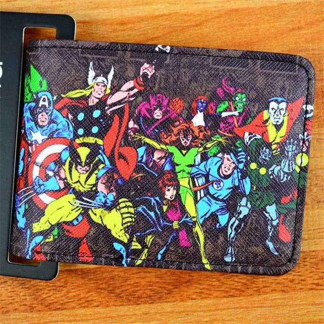 COMICS DC MARVEL THE AVENGERS HULK/IRON MAN THOR/CAPTAIN AMERICA/SUPERMAN PURSE LOGO CREDIT OYSTER LICENSE CARD HOLDER WALLET