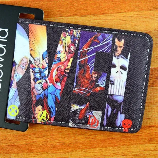 COMICS DC MARVEL THE AVENGERS HULK/IRON MAN THOR/CAPTAIN AMERICA/SUPERMAN PURSE LOGO CREDIT OYSTER LICENSE CARD HOLDER WALLET