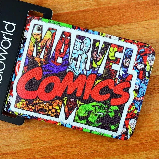 COMICS DC MARVEL THE AVENGERS HULK/IRON MAN THOR/CAPTAIN AMERICA/SUPERMAN PURSE LOGO CREDIT OYSTER LICENSE CARD HOLDER WALLET