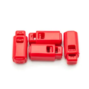 Cord Stoppers - Block - Red