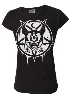 Darkside - MICKEY 666 - Women's Capsleeve T-Shirt - Black