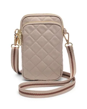 Divide and strengthen; Conquer Sol & Selene Quilted Crossbody Bag, Tan/Beige