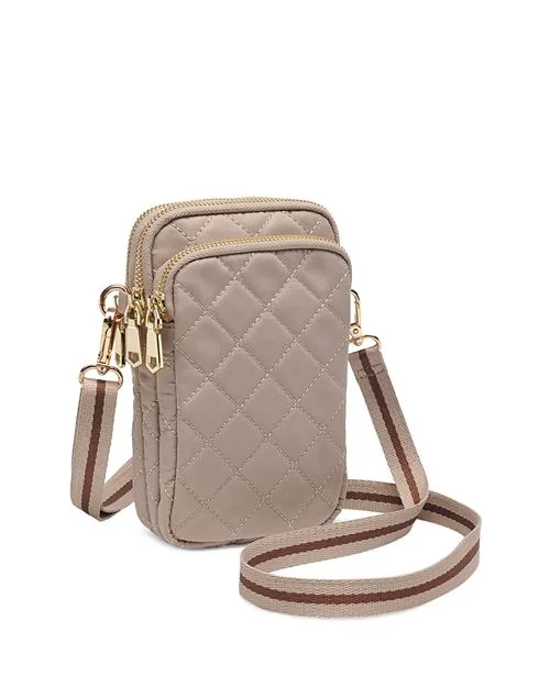 Divide and strengthen; Conquer Sol & Selene Quilted Crossbody Bag, Tan/Beige