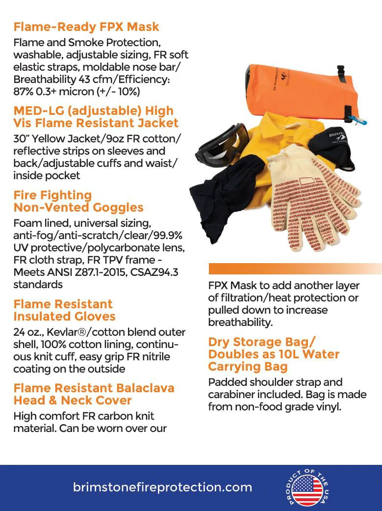 Fire Safety PPE Plus Kit / Personal Protection Equipment Kit with FR Jacket