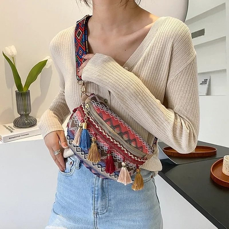 Folk Style Waist Bag