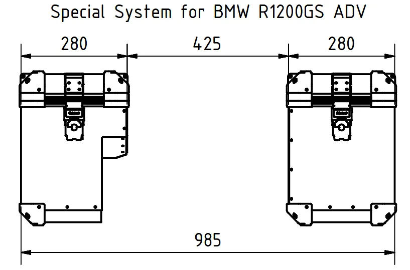 Globescout XPAN  'Special' Pannier Kit (R1200GS '05-'12, R1200GS-ADV '06-'13)