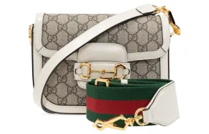 Gucci Horsebit 1955 Mini Bag Beige/White