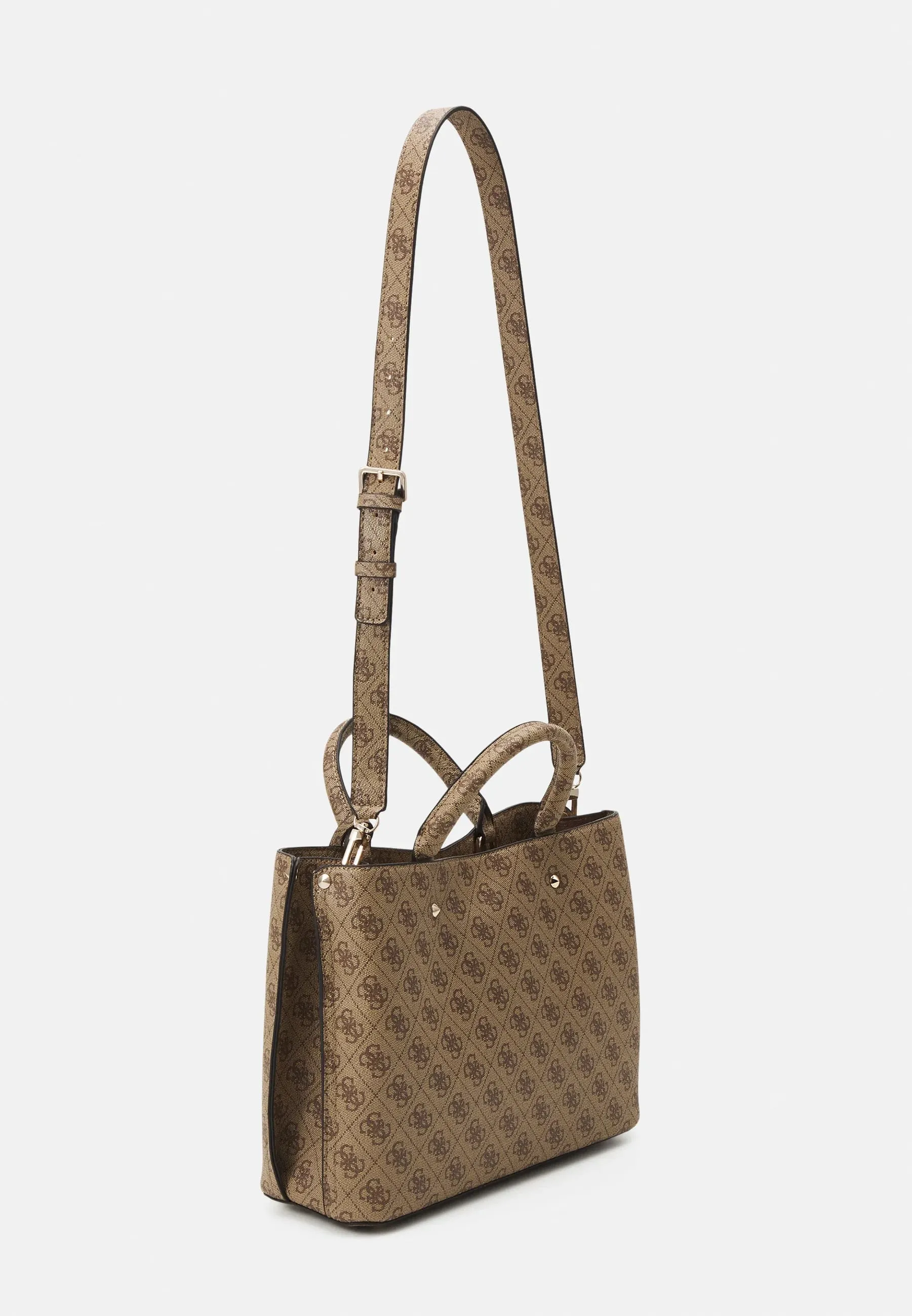 Guess Meridian Girlfriend 4G Logo Tote, Beige