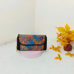 Handmade Wallets Dual Zip Multi color Prints Design