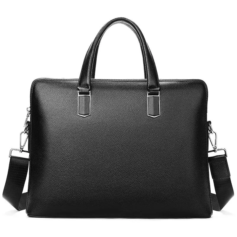 Large Capacity Leather Handbags Casual Business Briefcase