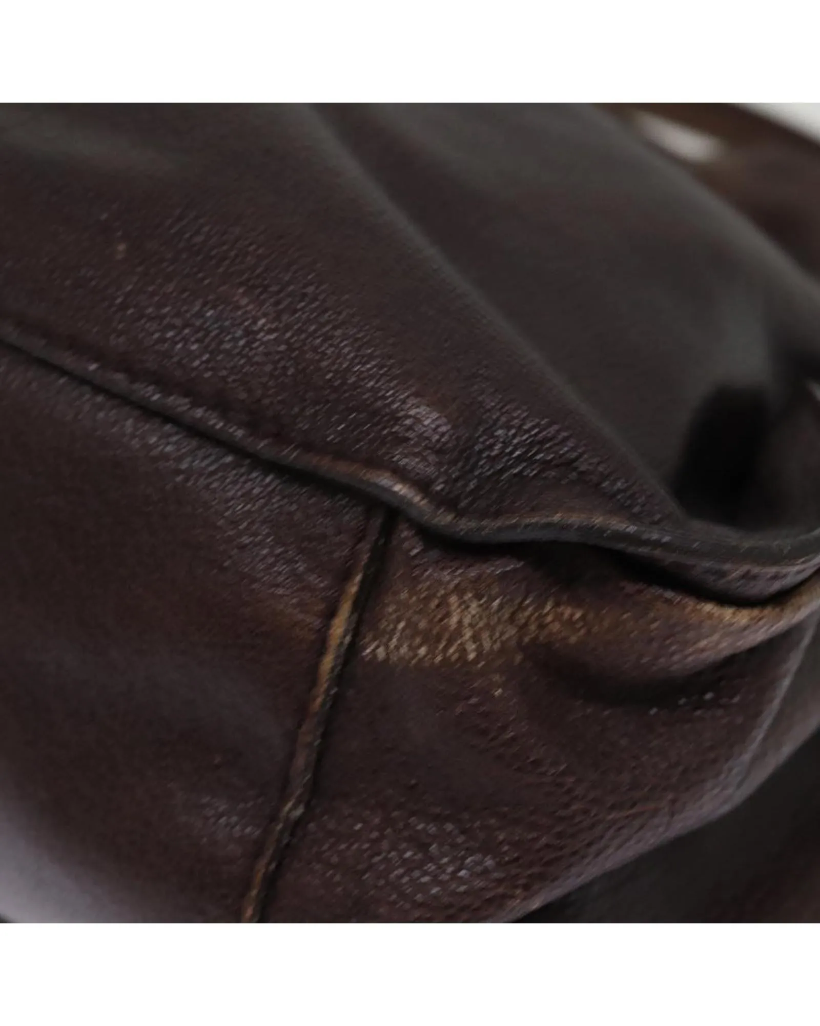 Leather Shoulder Bag with Flap Closure