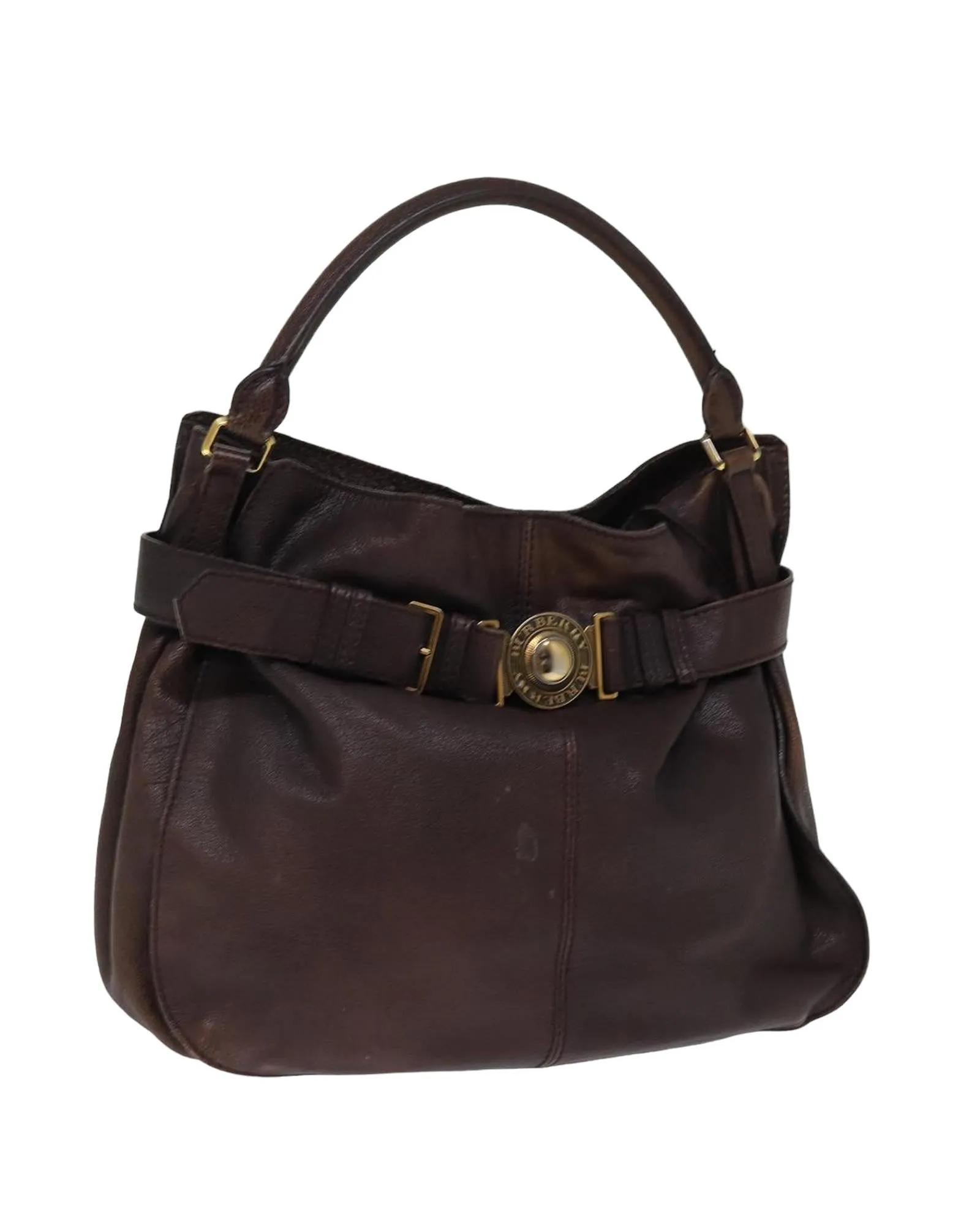 Leather Shoulder Bag with Flap Closure