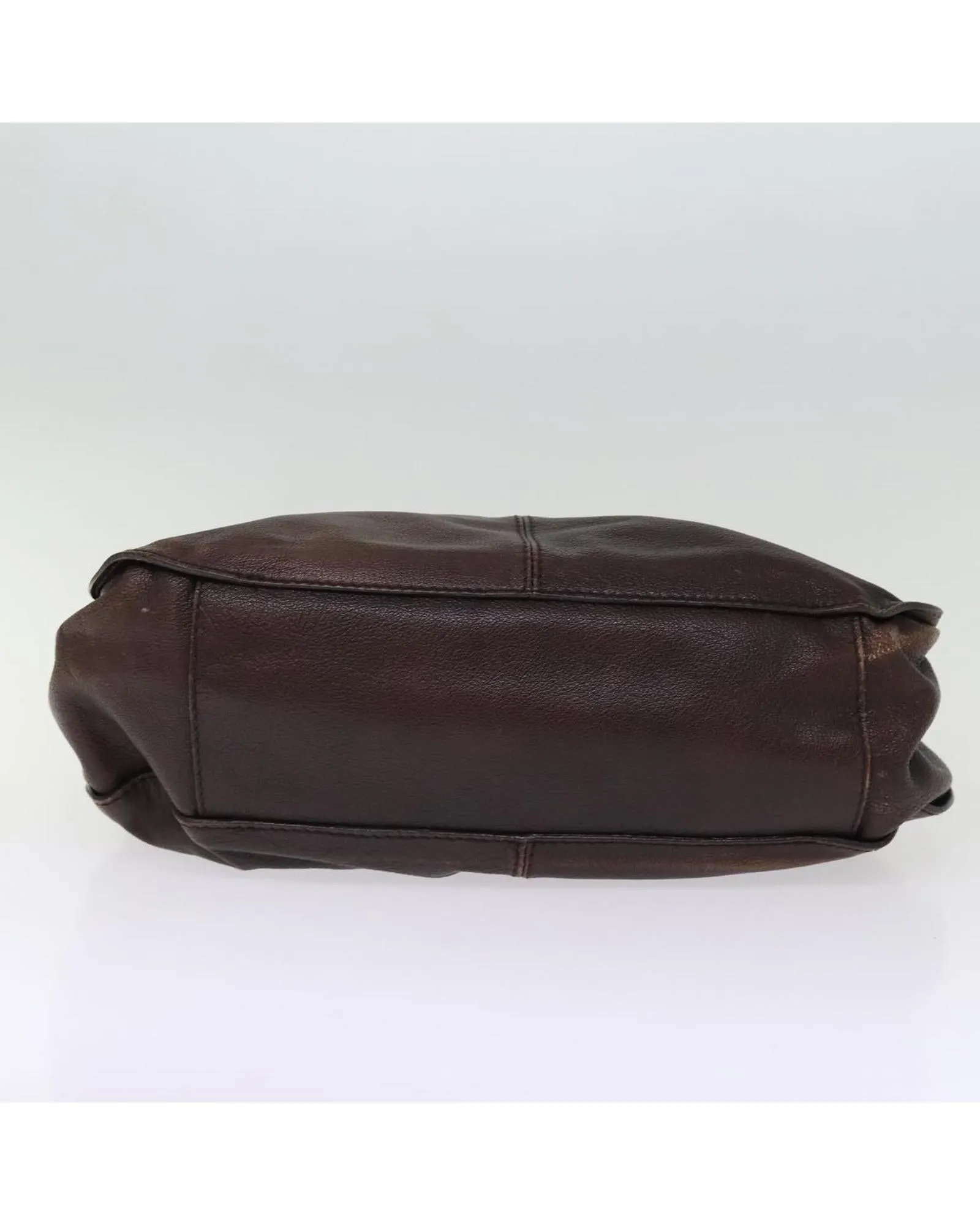 Leather Shoulder Bag with Flap Closure