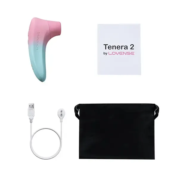 Lovense Tenera 2 Bluetooth Clitoral Suction Stimulator - Pink/Blue