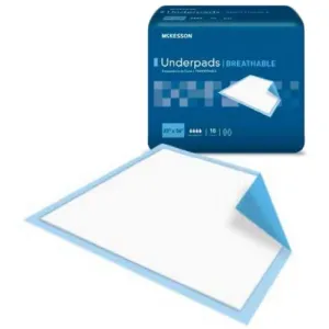 Low Air Loss Underpad McKesson UPHV2336 Breathable 23 X 36 Inch Disposable Fluff / Polymer Heavy Absorbency. Case of 60.