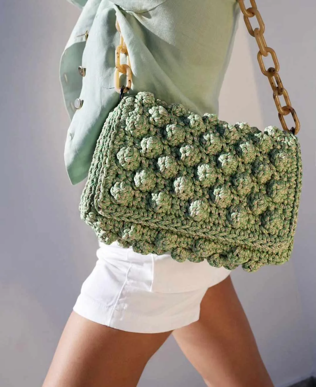 Lulu K Bubbles Bag - Mint/Nude