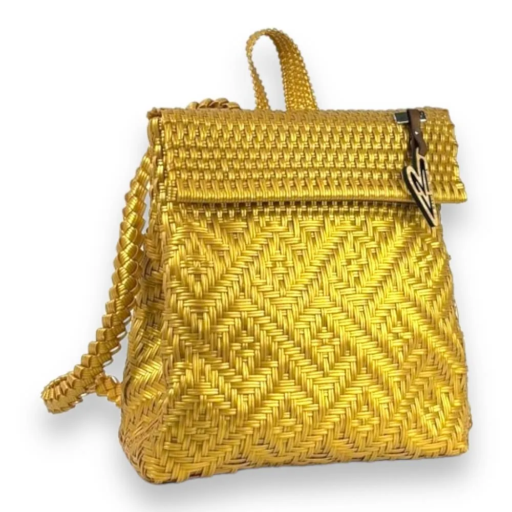 Maria Victoria | Glow MGD BK | Upcycled, Handwoven, Backpack