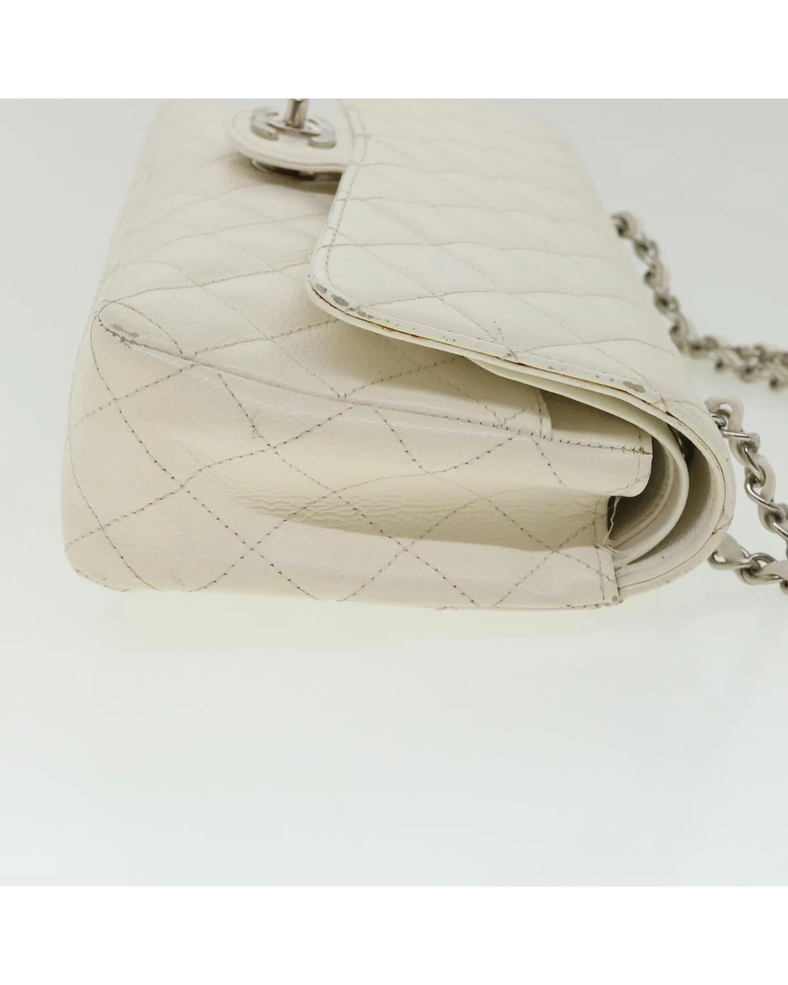 Matelasse Double Flap Chain Shoulder Bag Caviar Skin