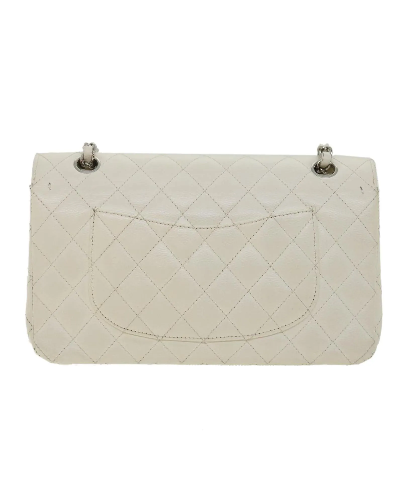 Matelasse Double Flap Chain Shoulder Bag Caviar Skin