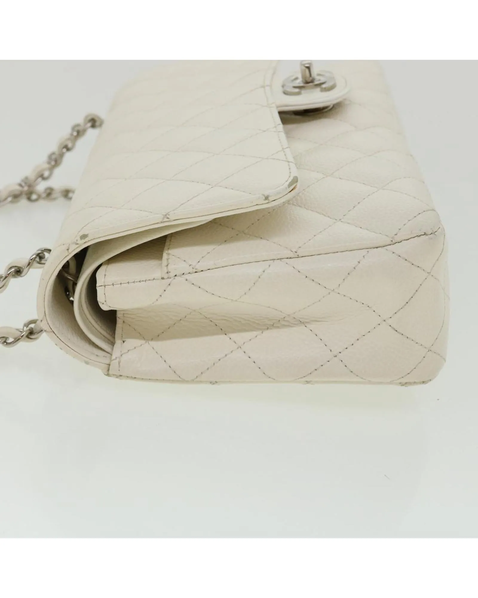 Matelasse Double Flap Chain Shoulder Bag Caviar Skin