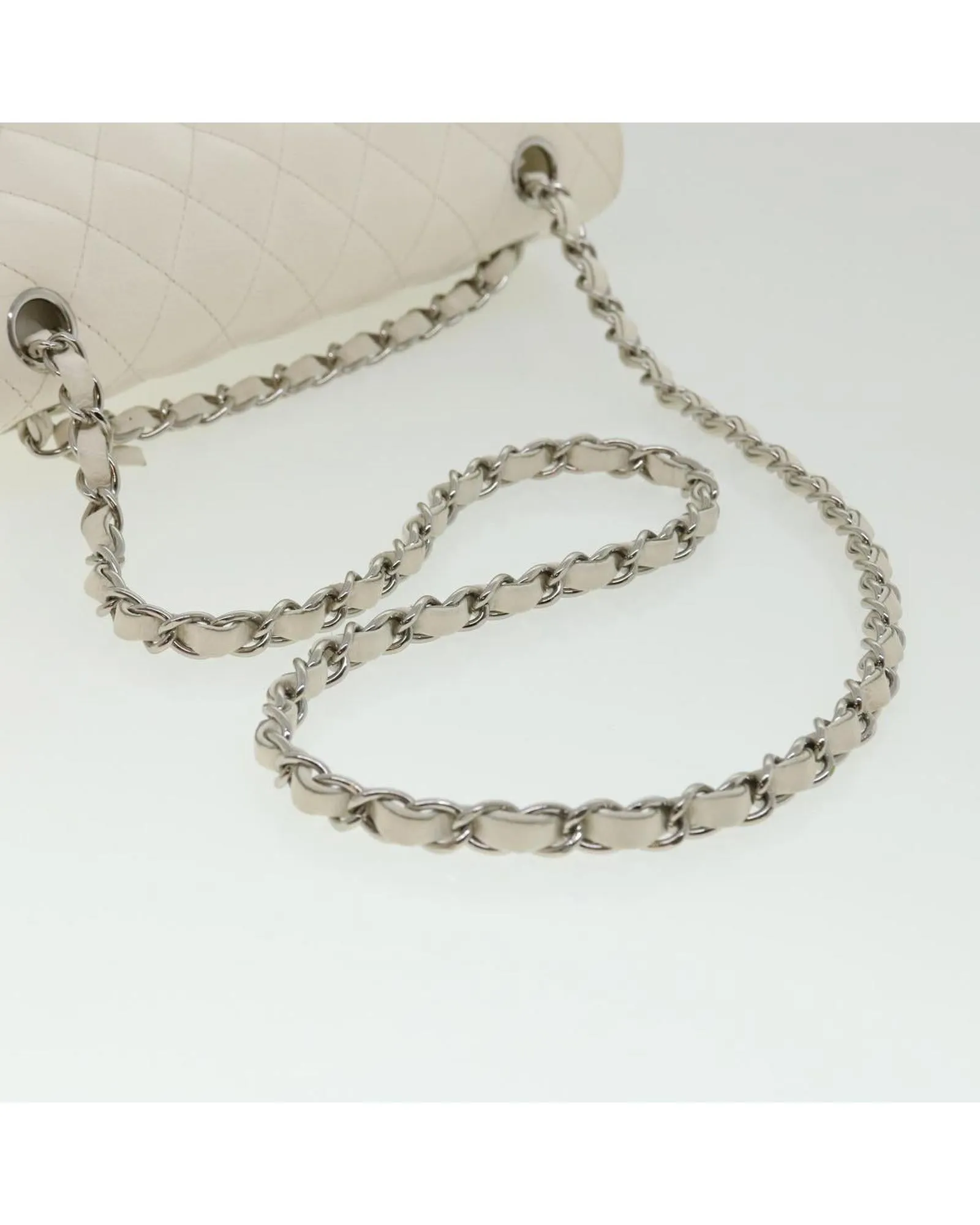 Matelasse Double Flap Chain Shoulder Bag Caviar Skin