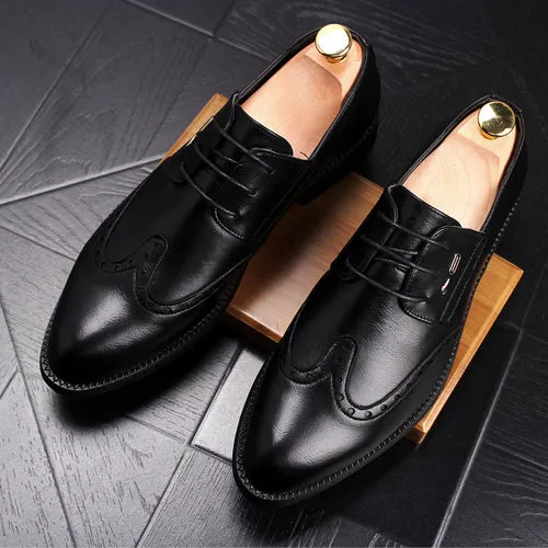 men's dress business pointy shoes