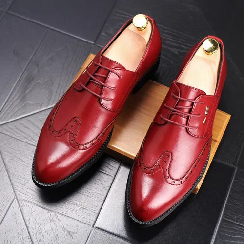 men's dress business pointy shoes