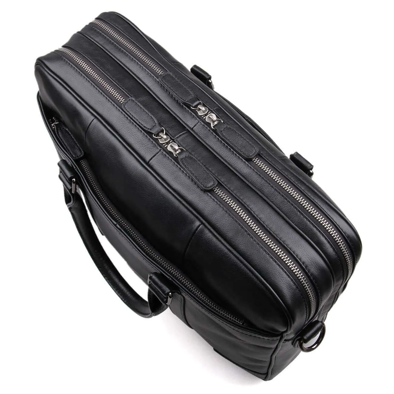 Men's Genuine Leather Laptop Bag - Sleek & Functional