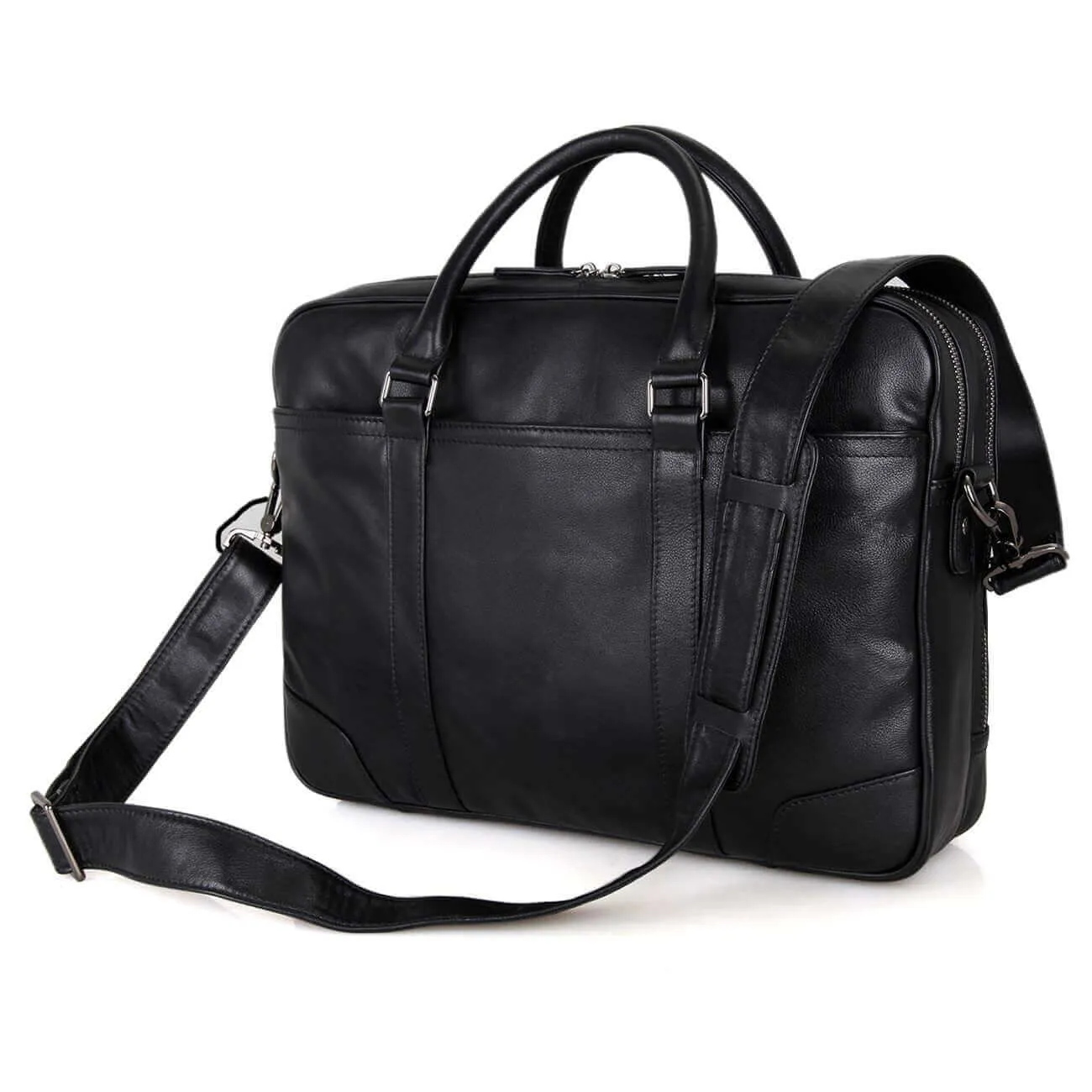 Men's Genuine Leather Laptop Bag - Sleek & Functional