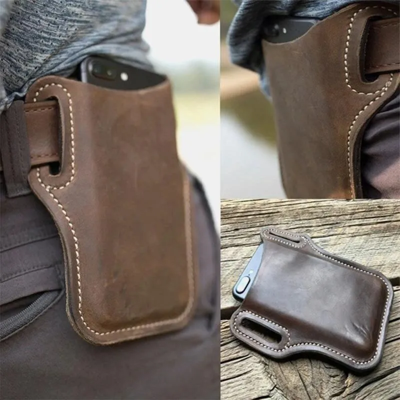 Men's Vintage Casual Leather Phone Bag