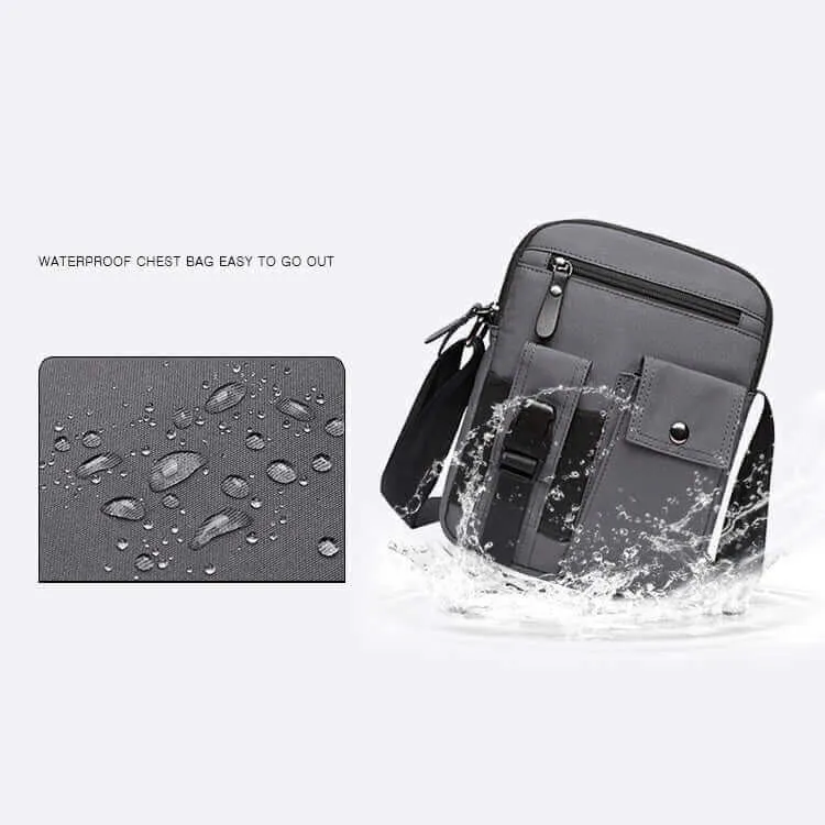 Men's Waterproof Nylon Crossbody Bag for Outdoor and Daily Use