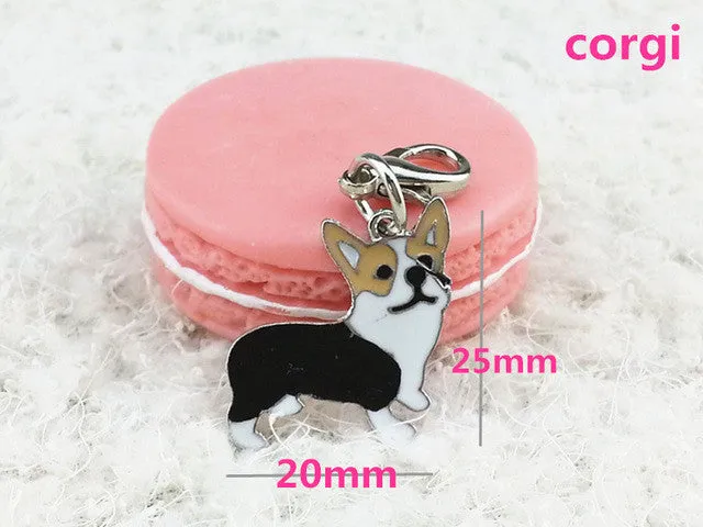 Metal PET Key Chain welsh Corgi Dogs Key Ring Bag charm Wholesale Lovely Keychain Car Keyring gift Women Jewelry Drop shipping