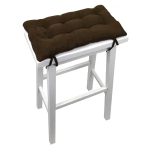 Micro-Suede Coffee Bean Brown Saddle Stool Cushions - Gaucho Stool  / Satori Seat Cushions