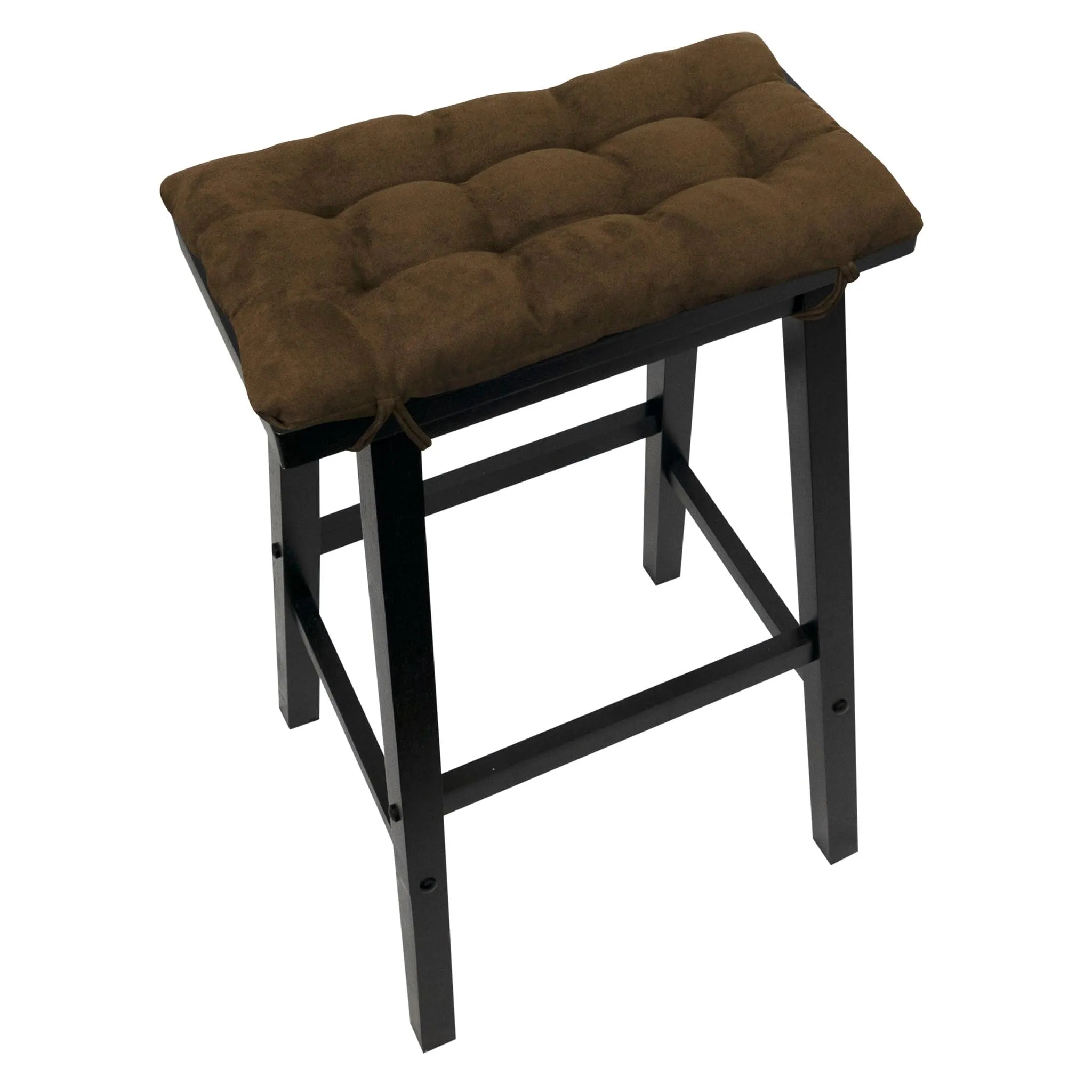 Micro-Suede Coffee Bean Brown Saddle Stool Cushions - Gaucho Stool  / Satori Seat Cushions